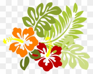 Vectores De Hojas Tropicales - Hibiscus Clip Art - Png Download