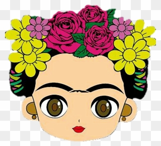Cara De Frida Kahlo Dibujo Clipart