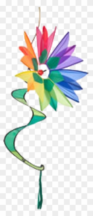 Swinging Flower - Rainbow - Swinging Flower Twister - Rainbow Clipart