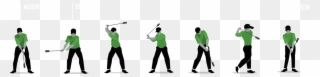 Golf Swing Png Clipart Freeuse - Golf Swing Silhouette Transparent Png