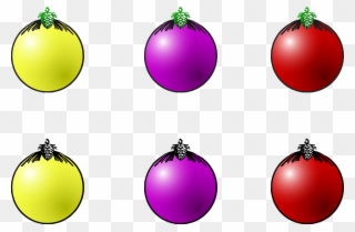 Glass Clipart Christmas - Christmas Ball Ornament Cartoon - Png Download