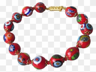 This Is A Beautiful 1950's Glass Bead Bracelet From - Bracelet Clipart