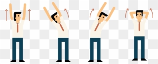 Exercising Clipart Stretches - Back Stretching At Work - Png Download