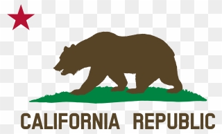 California Republic California Grizzly Bear Flag Of - California State Flag Clipart