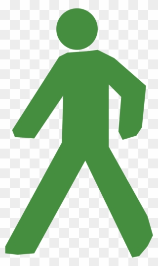 File - Walk Icon - Svg - Person Icon Green Transparent Background Clipart