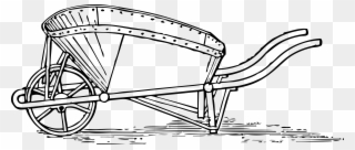 Big Image - Wheelbarrow Clipart Black And White - Png Download