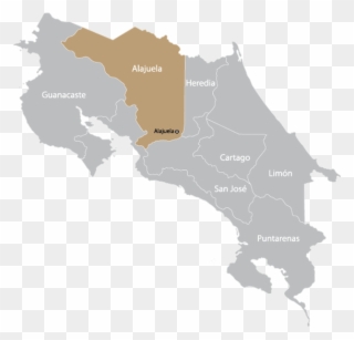 Alajuela, Costa Rica - Vector Mapa De Costa Rica Clipart