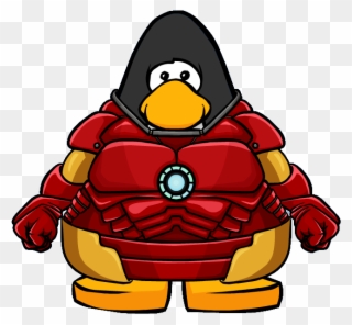 Iron Man Bodysuit From A Player Card - Club Penguin Superhero Codes Clipart