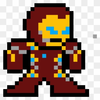Iron Man - Pixel Art Iron Spider Clipart