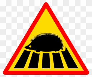 Sign, Road, Road Sign, Traffic, Road Signs, Signpost - Znak Drogowy Uwaga Jeże Clipart