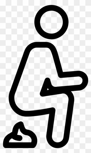 There Is A Bathroom Style Man Symbol Where Head Floats - Feces Clipart