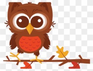 Fall Owl Clip Art - Png Download