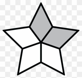 Fraction Clipart Shaded - 10 Point Star - Png Download