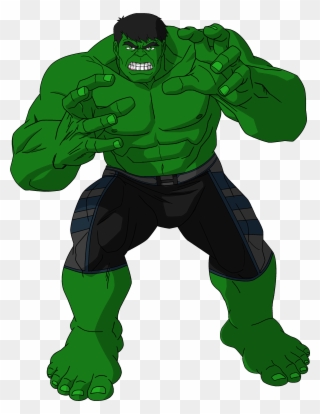 #hulk #clip #art - Cartoon Hulk - Png Download
