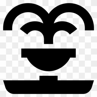 This Icon Is A Drawing Of A Fountain With A Big Bass - Icon Clipart