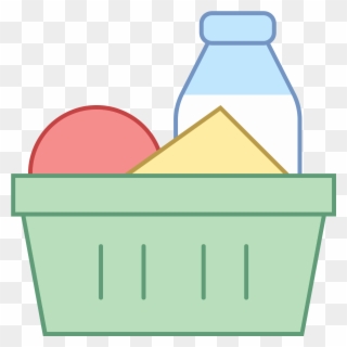 The Logo Displays A Shopping Basket One Would Use In - Food Ingredients Icon Clipart