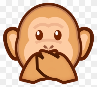 Peo-speak No Evil Monkey - Speak To Evil Emoji Clipart