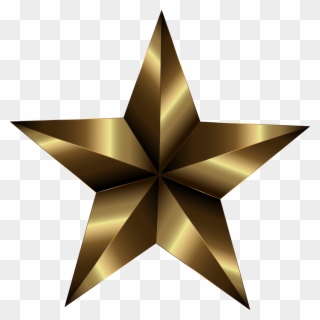 Prismatic Star 20 By @gdj, Prismatic Star 20, On @openclipart - Metallic Gold Stars Png Transparent Png