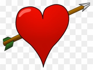 Arrows Clipart Heart - Bow And Arrow Heart - Png Download