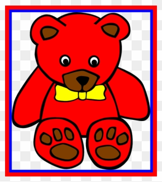 Graphic Library Library Beard Clipart Red - Blue Teddy Bear Clipart - Png Download