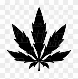 Marihuana 01 - Vinilostuning - - Pot Leaf Clipart