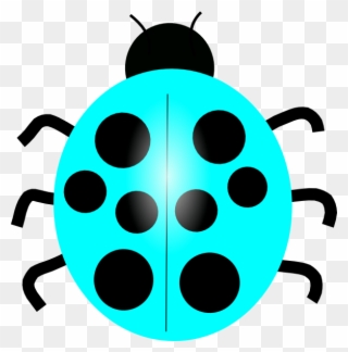 Lady Bugs Clipart Blue - Png Download