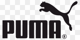 Puma Logo Black - Sports Brand Logo Png Clipart