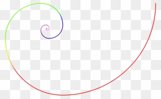 Fibonacci Spiral, Transparent Background - Fibonacci Spiral Png Transparent Clipart