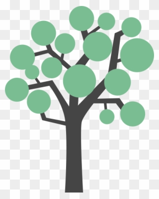 A Tree With Leaves Growing On It - Tree Flat Design Png Clipart
