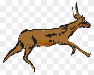Pronghorn Antelope Clipart Animated - Deer Vector Running Gif - Png Download