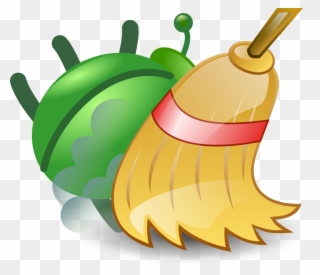 Green Bug Swept Up - Floor Cleaner Mop Clipart - Png Download