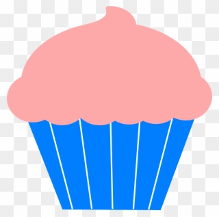 Cupcake Clipart Pink Blue - Cupcake Clipart Blue And Pink - Png Download