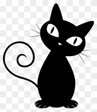 Cat - Dibujos De Gatos Negros Clipart