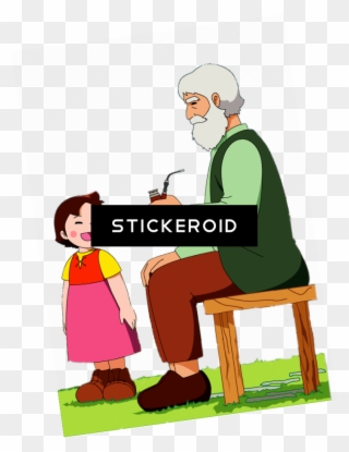 Heidi And Grandfather Clipart