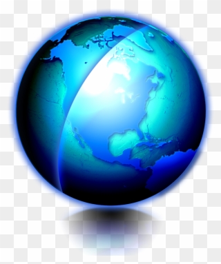 World Wide Web Globe - Call Center Clipart