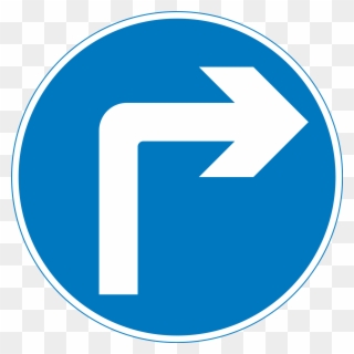 Uk Traffic Sign 609a - Traffic Signs Right Turn Ahead Clipart