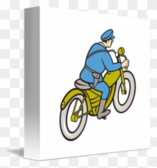 Banner Royalty Free Download Policeman Riding Motorbike - Motorcycle Clipart