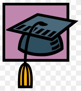 Vector Illustration Of Graduation Hat Mortarboard With - Gerund Clipart