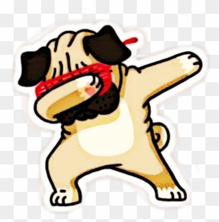Dog Funny Dabbing Pug Sunglasseson - Pug Dab Clipart