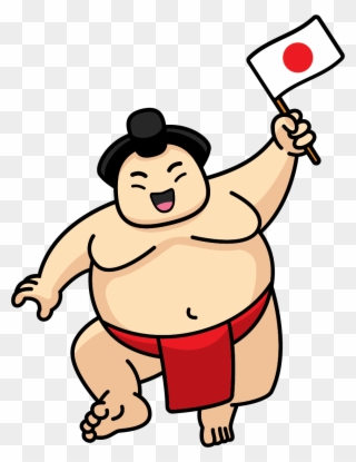 Sumo Is Fun For The Whole Family, Even When The Wrestlers - Sumo Wrestler Cartoon Vector Clipart