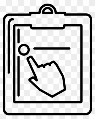 Hand Finger Pointing One Item Of A List On A Clipboard - Añadir Un Elemento A Portapapeles Web - Png Download