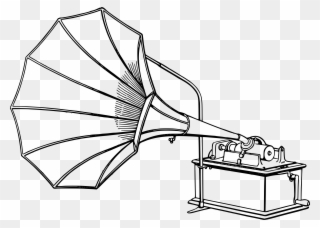 Clip Arts Related To - Thomas Edison Phonograph Drawing - Png Download
