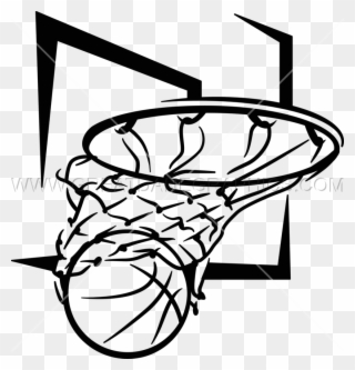Basketball Net Black And White Png Clipart (#694734) - PinClipart