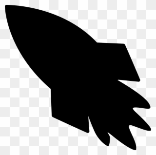 Rocket Clipart Silhouette - Space Ship Silhouette - Png Download