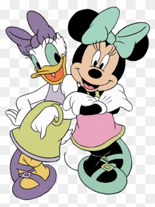 Minnie Daisy Together Clipart - Best Friend Cartoon Disney - Png Download