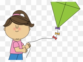 Dall Clipart Kite - Girl Reading A Book Clipart - Png Download