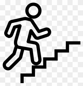 The Icon For "wakeup Hill On Stairs" Shows The Outline - Stair Workout Clip Art - Png Download