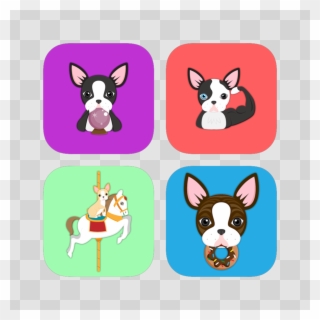 Boston Terrier Emoji Stickers For Imessage On The App - Sticker Clipart