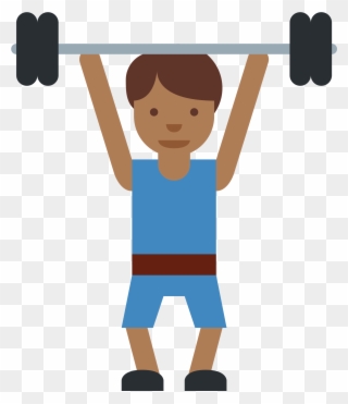 Weight Lifter Sticker By Twitterverified Account - Levantando Pesas Dibujo Png Clipart