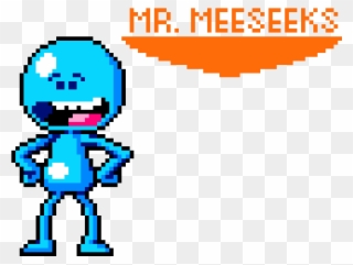 Meeseeks 8-bit - Mr Meeseeks Pixel Art Clipart